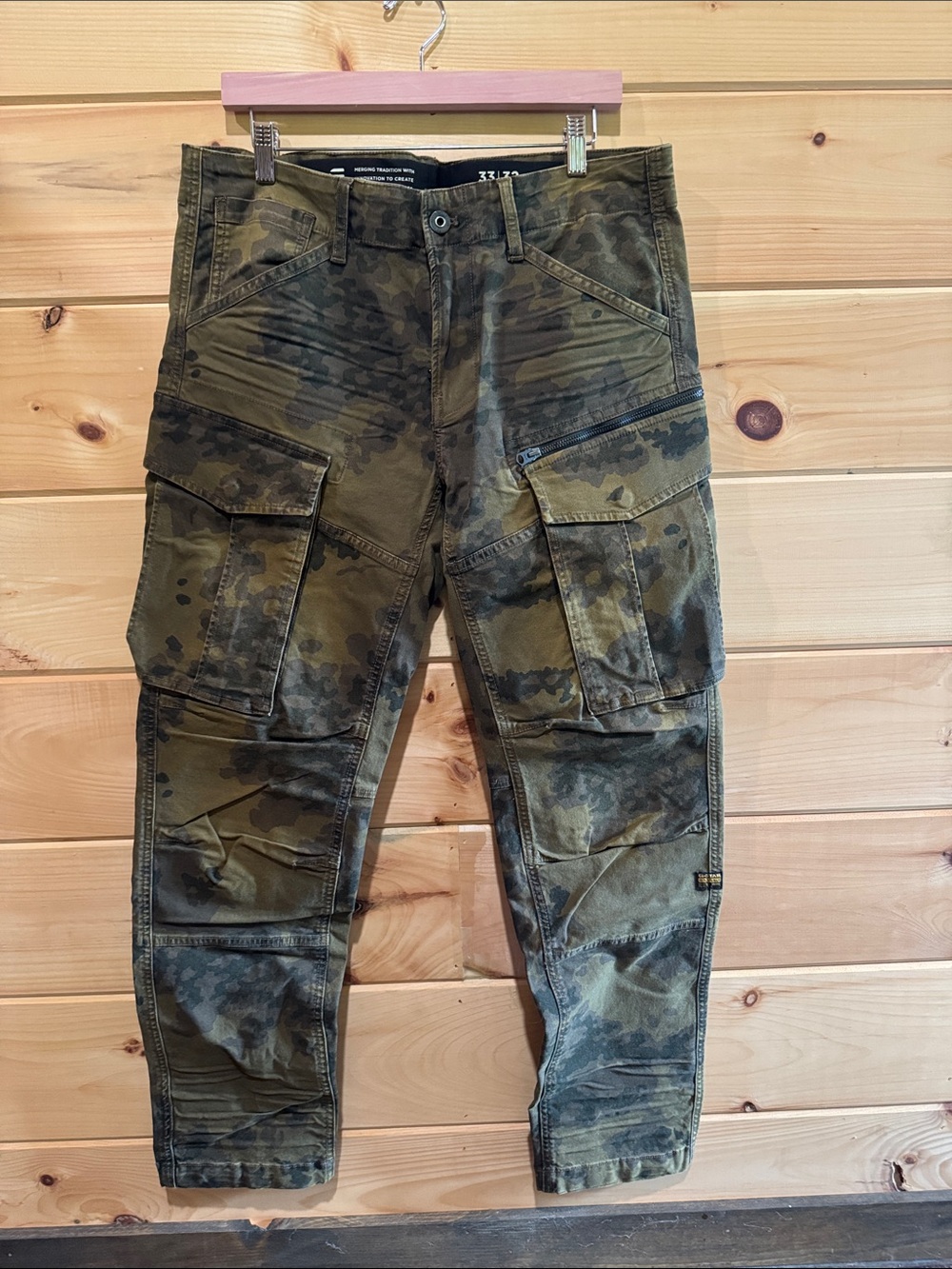 G-Star Camo Utility Cargo Pants in Olive